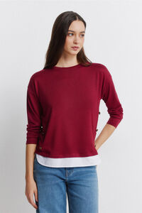 Springfield Playera combinada con botones laterales