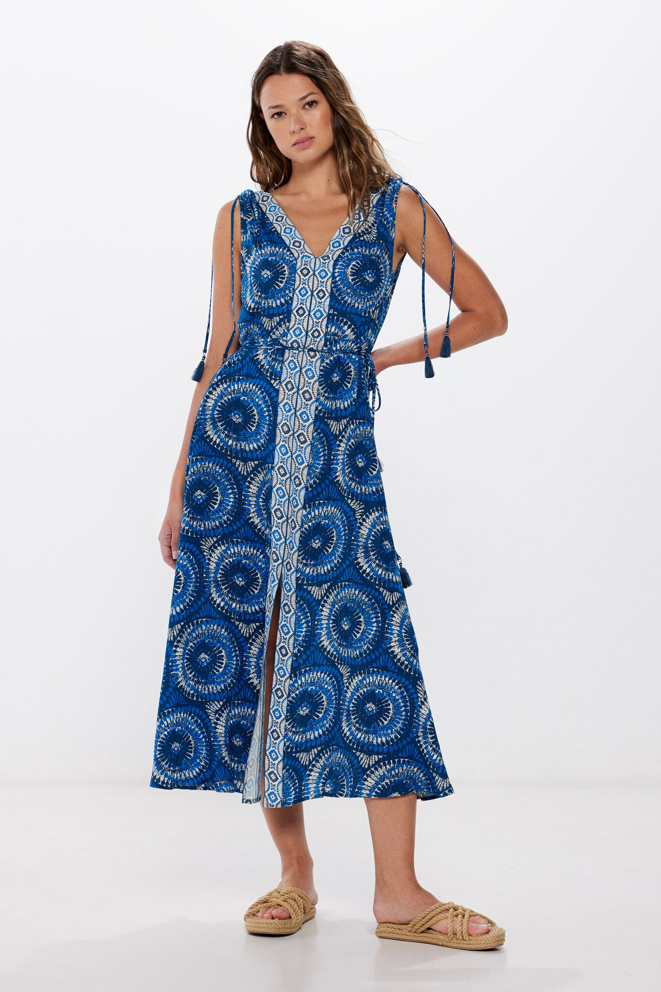 Springfield Vestido midi cenefa central
