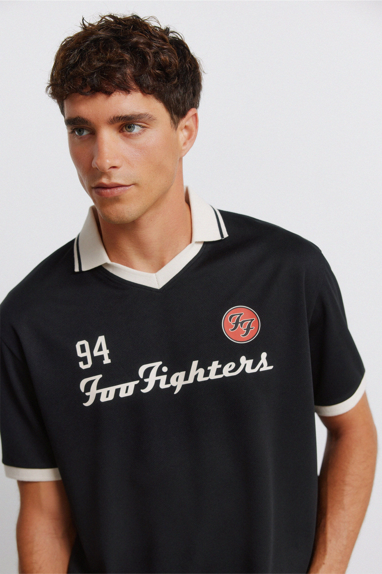 Springfield Playera Foo Fighters Football negro