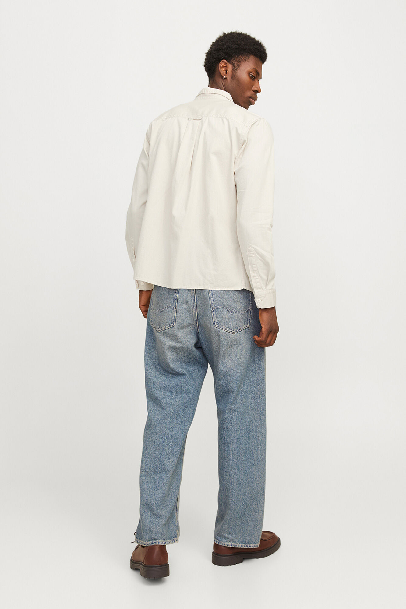 Jack & Jones Camisa de sarga regular fit gris