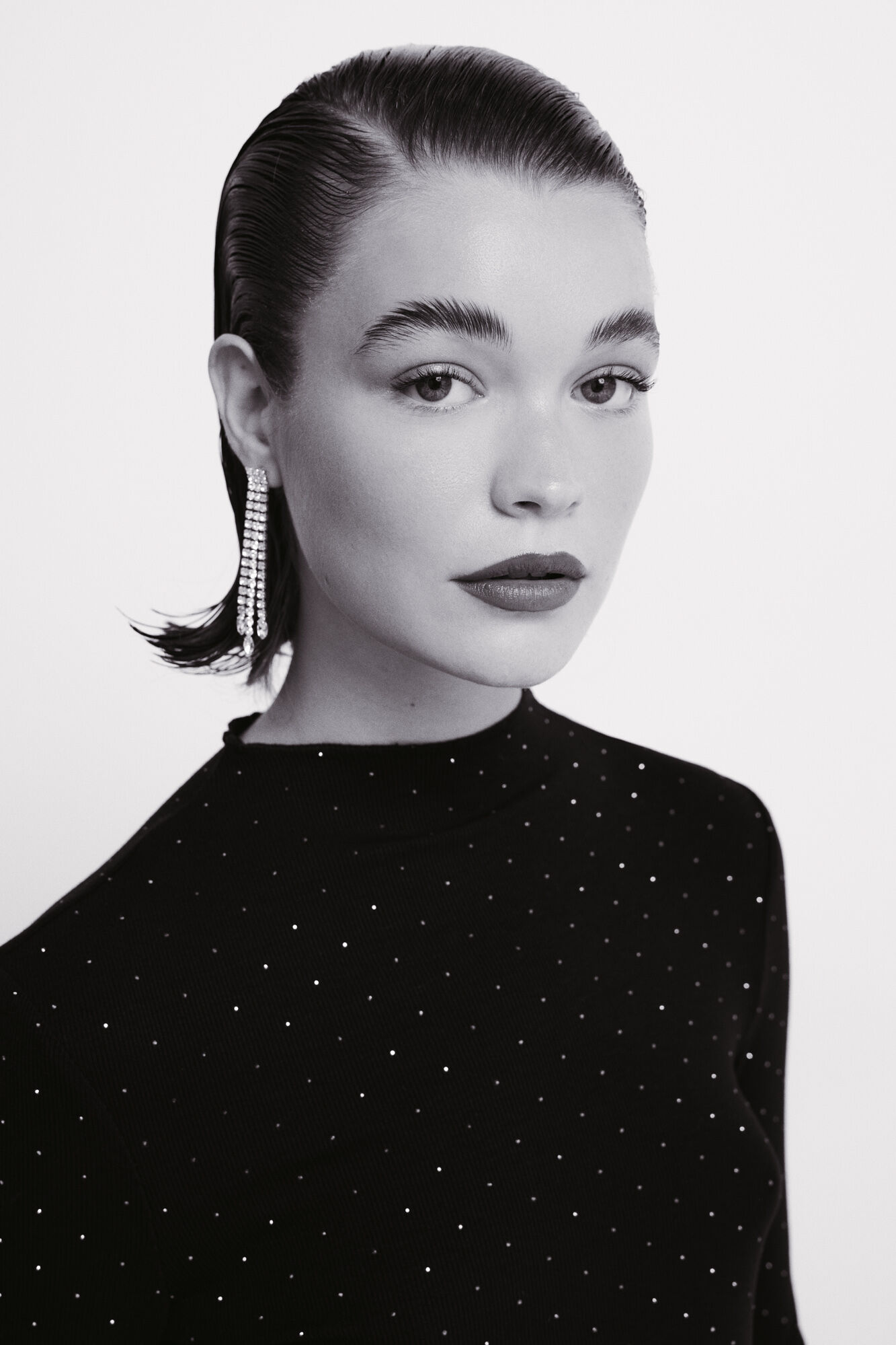 Springfield Playera con diamantes de imitaci&oacute;n negro