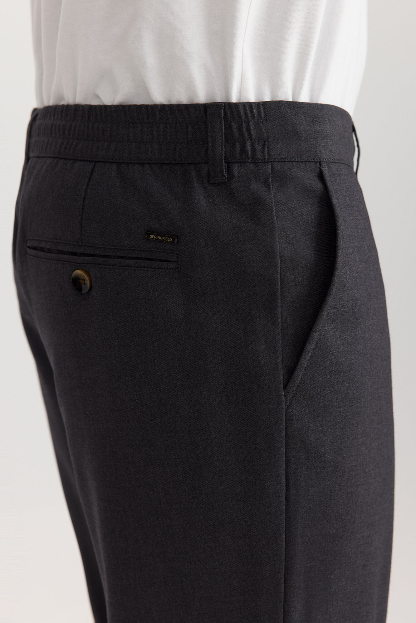 Springfield Pantal&oacute;n slim fit c&oacute;modo gris