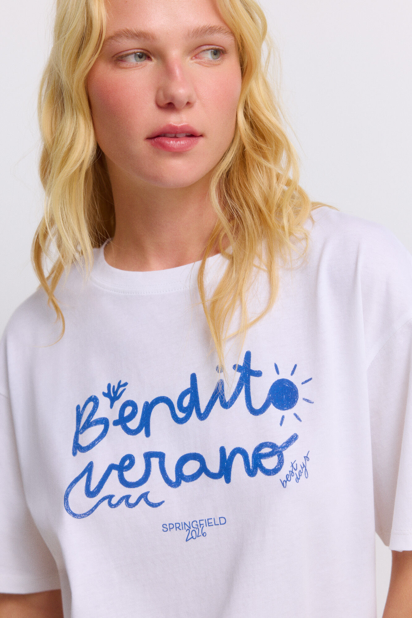 Springfield Playera de manga corta "bendito verano" natural