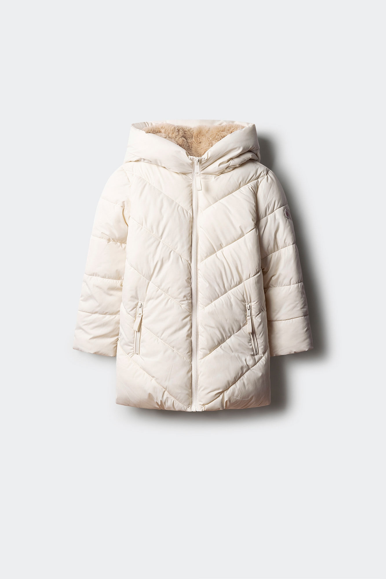 Springfield Kids Abrigo de plumas largo para ni&ntilde;a caf&eacute;