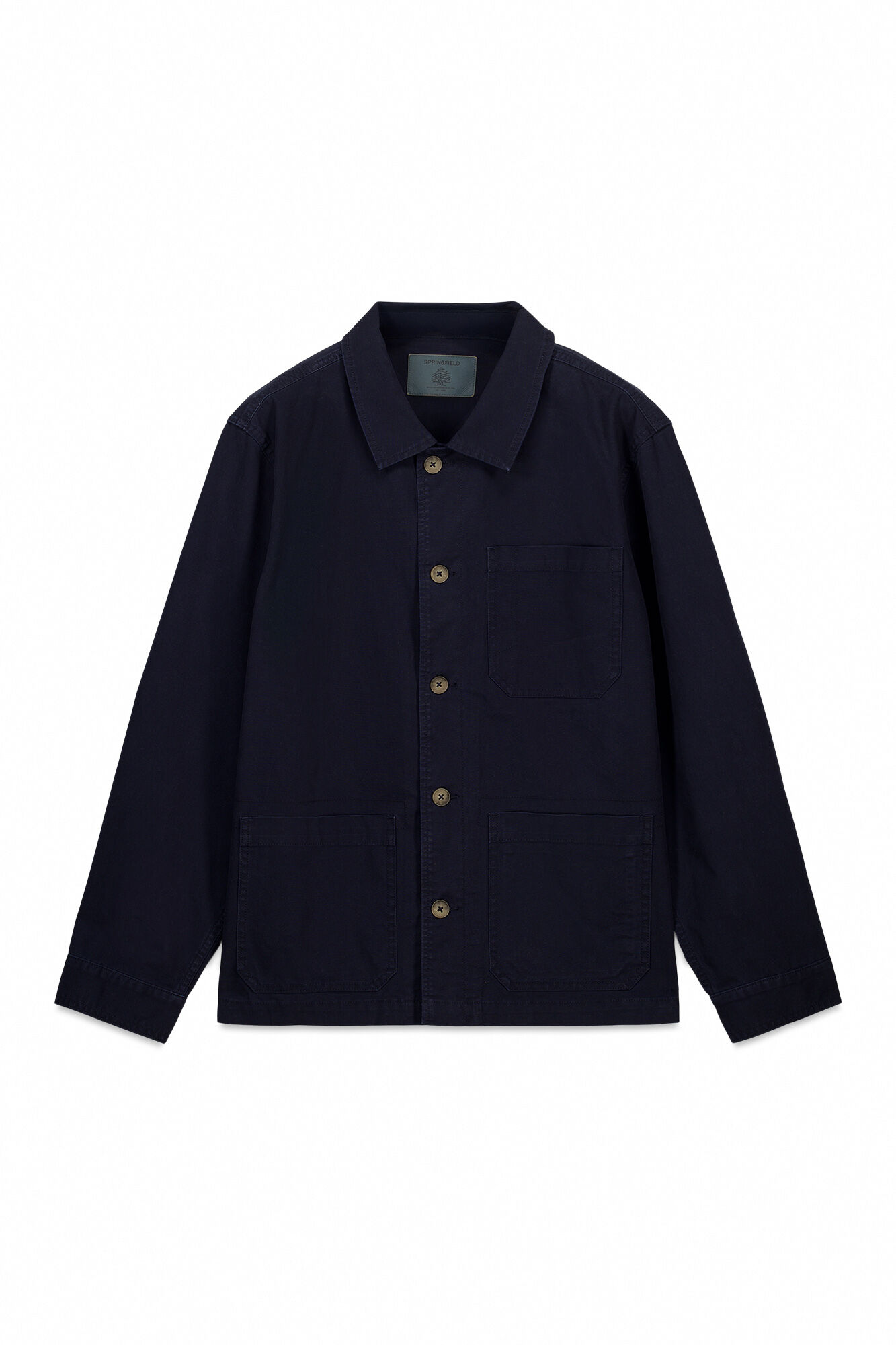 Springfield Sobrecamisa de algod&oacute;n azul
