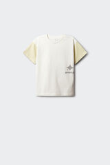 Springfield Kids Playera manga corta con contrastes para ni&ntilde;o amarillo