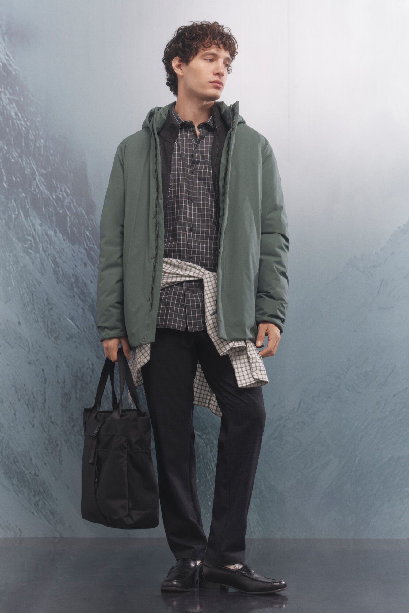 Springfield Parka t&eacute;rmica acolchado caza oscuro