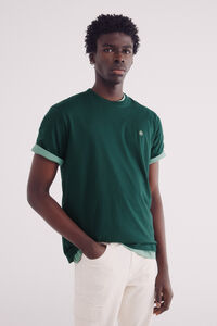 Springfield Playera básica cuello redondo verde