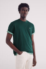 Springfield Playera básica cuello redondo verde