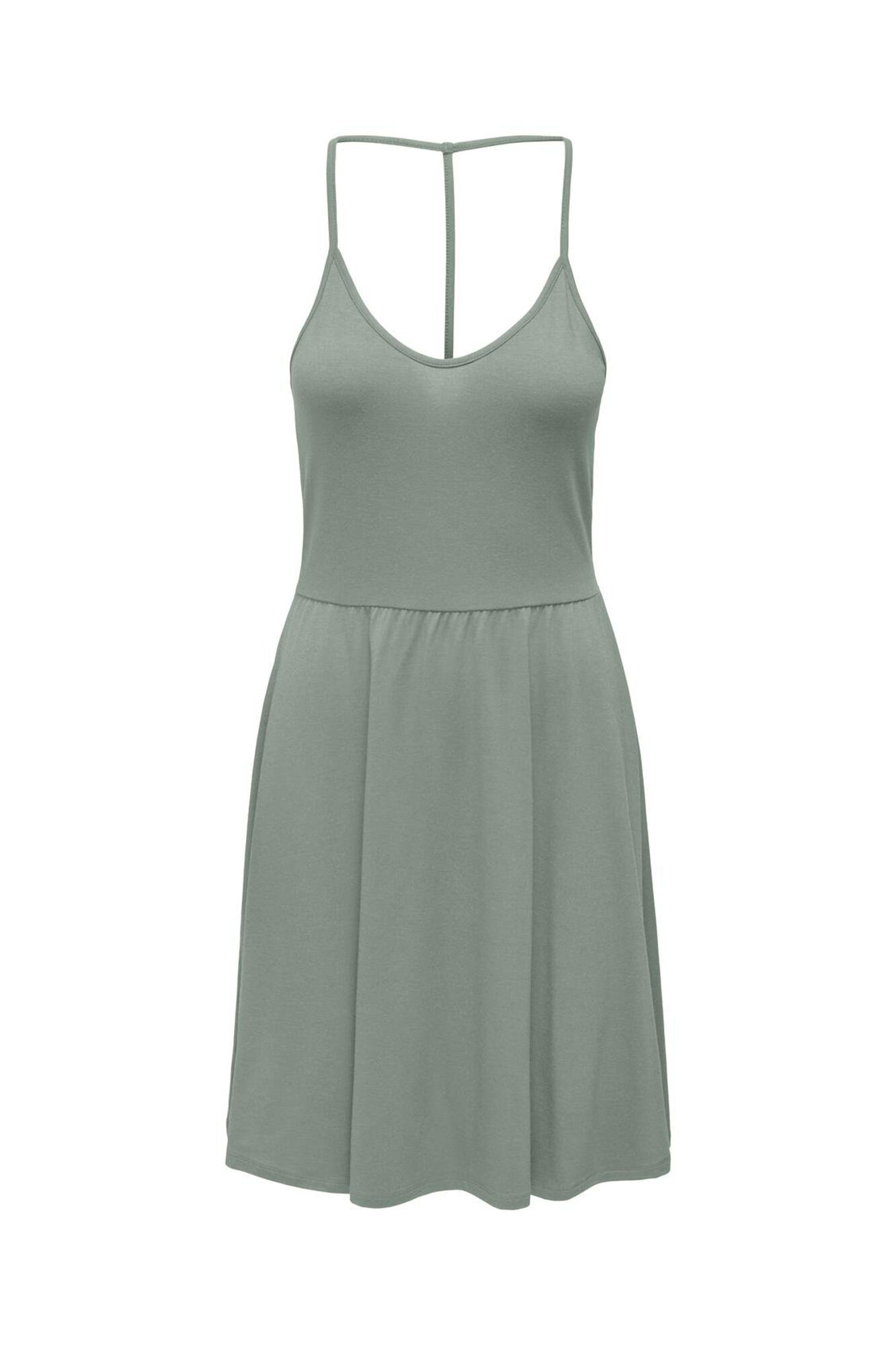 Only Vestido corto tirantes caza oscuro