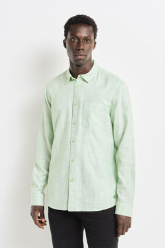 Springfield Camisa estructura bicolor kaki