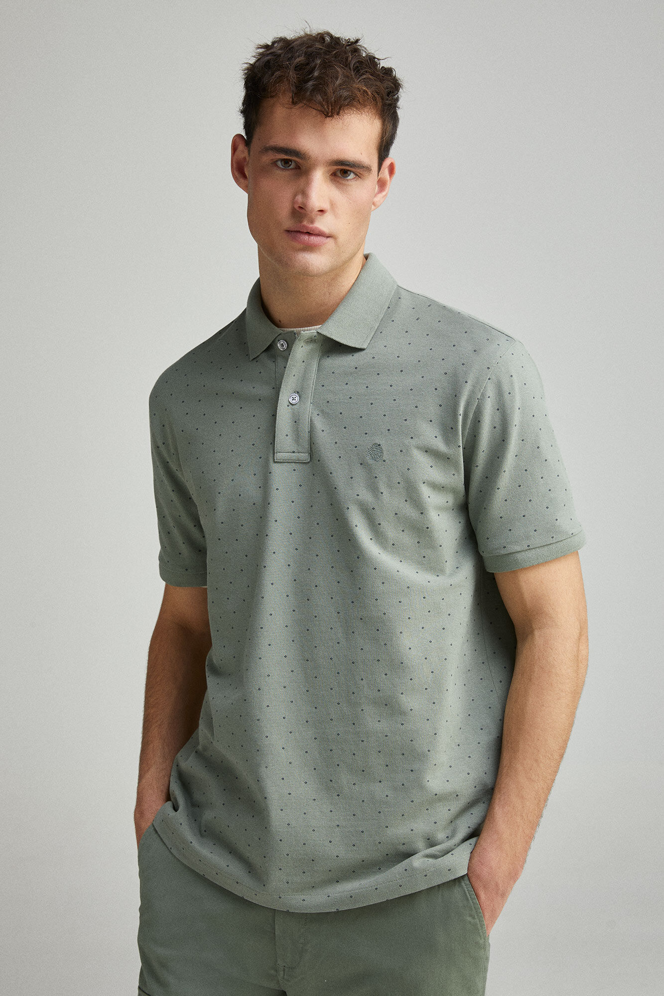 Springfield Polo piqu&eacute; estampado all over regular fit