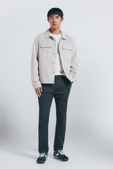 Springfield Pantalón chino microestampado slim fit khaki