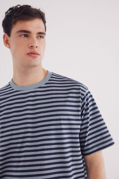 Springfield Playera rayas estampada azul