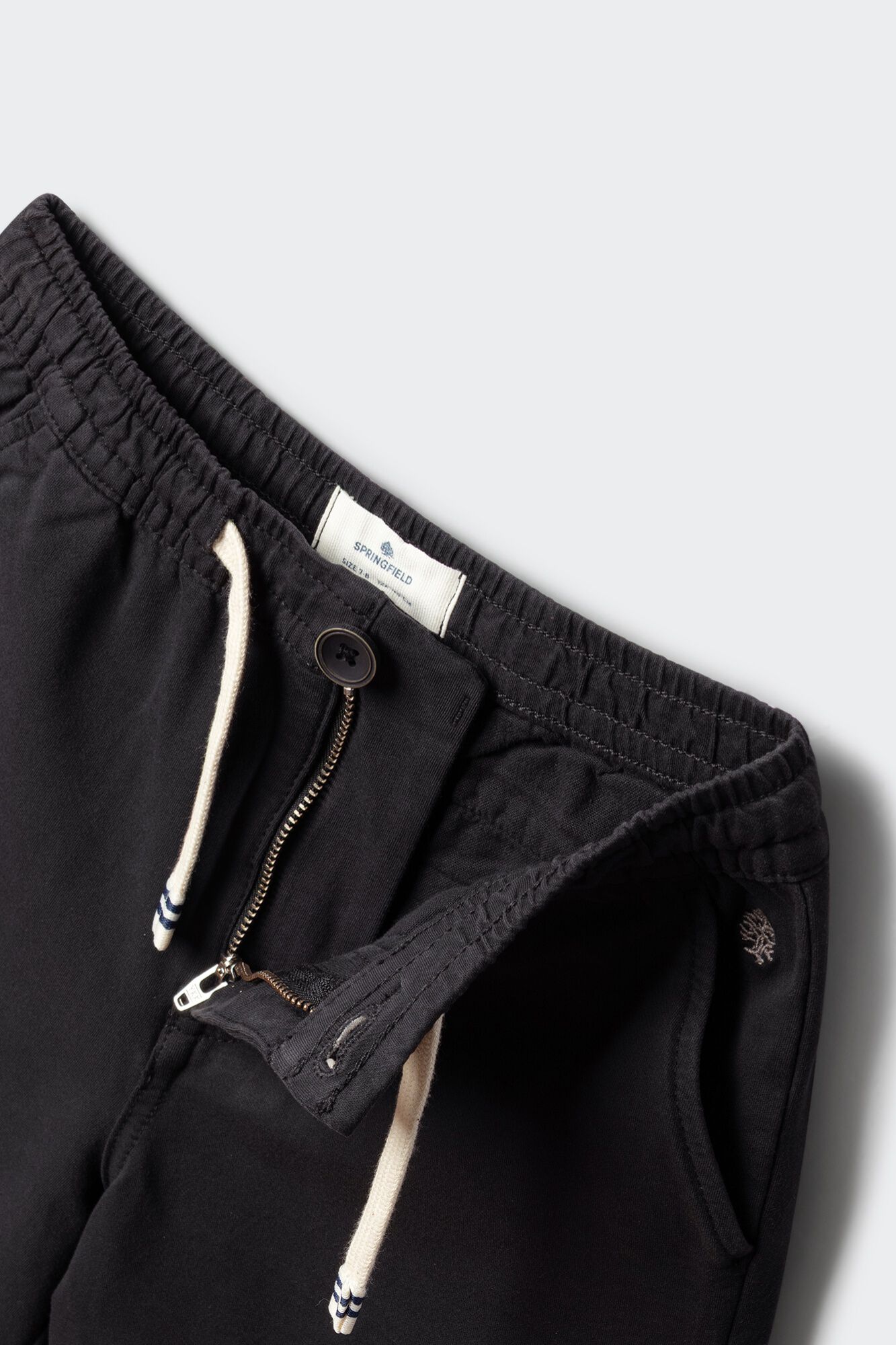 Springfield Kids Bermudas chino de punto para ni&ntilde;o negro