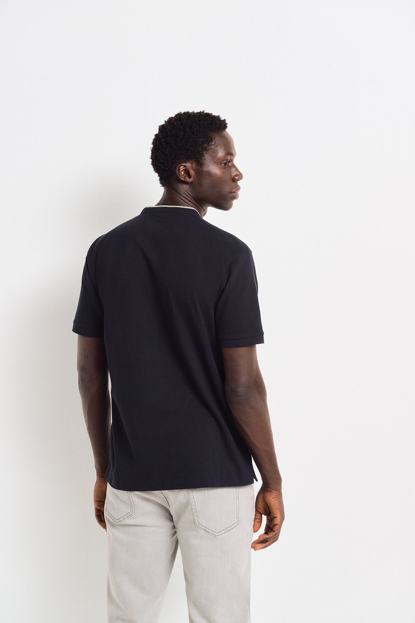 Springfield Polo  piqu&eacute; cuello mao regular fit marino