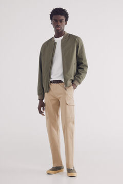 Springfield Pantalón chino cargo comfort slim fit beige