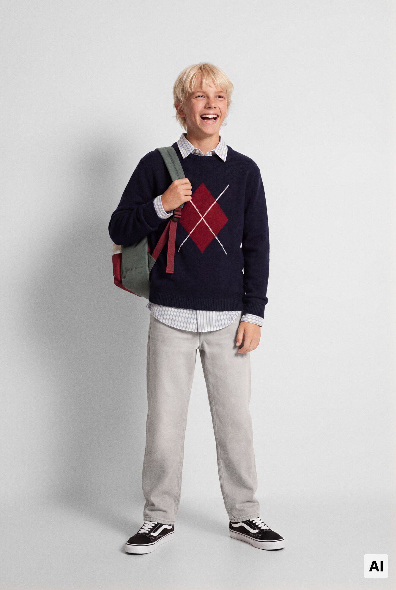 Springfield Kids Su&eacute;ter jacquard para ni&ntilde;o azul mezcla