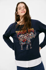 Springfield Sudadera "Positive Mind" marino