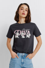 Springfield Playera de manga corta con estampado gris