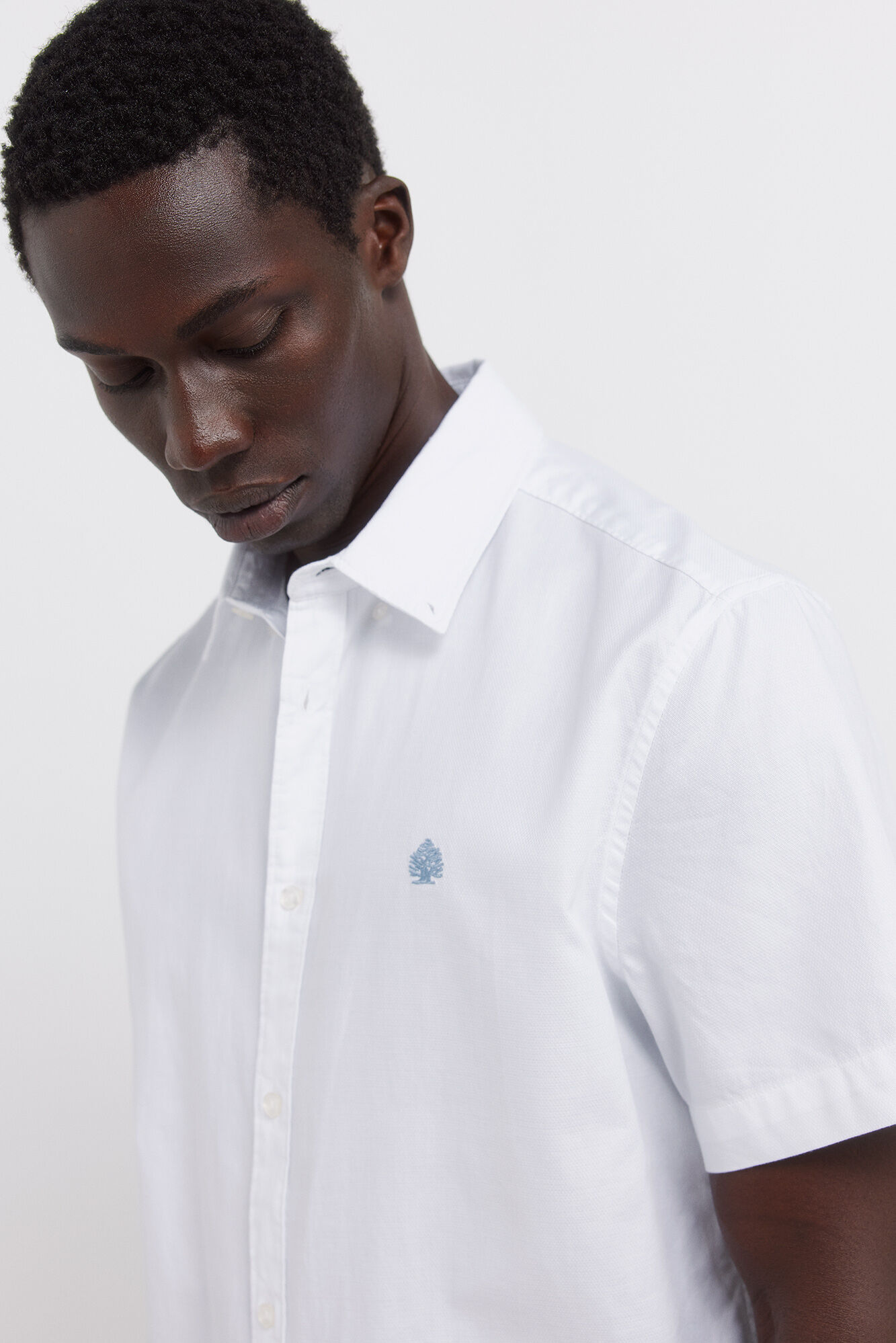 Springfield Camisa de manga corta con estructura bicolor
