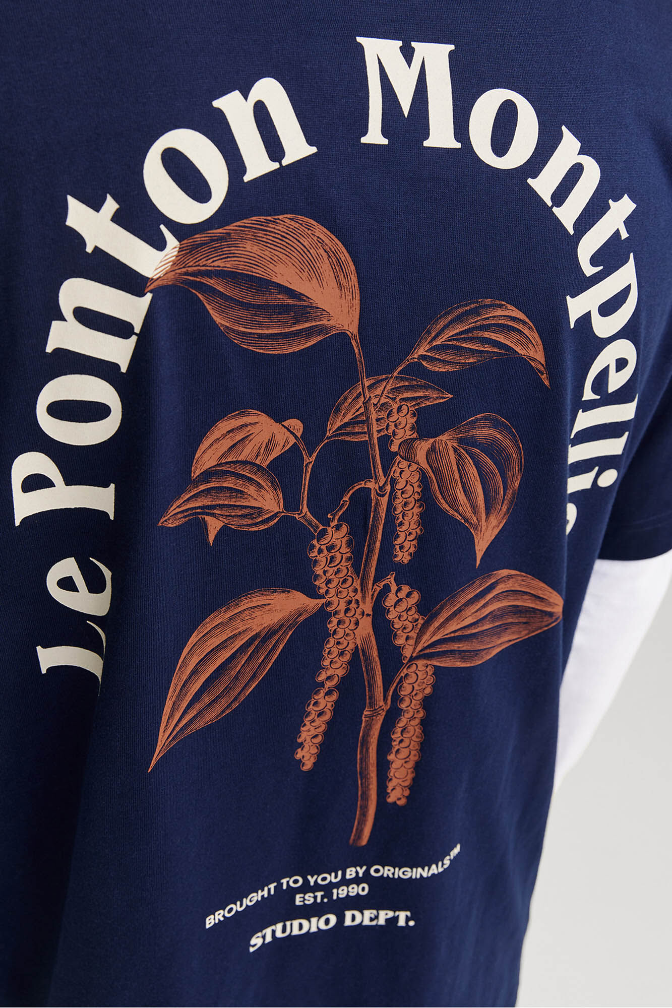 Jack & Jones Camiseta back print marino