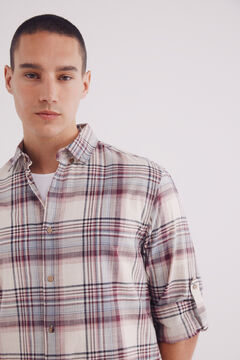 Springfield Camisa algodón slum cuadros blanco