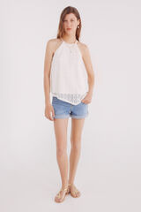 Springfield Shorts jeans algod&oacute;n azul tinta