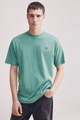 Springfield Playera básica cuello redondo verde