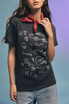 Springfield Playera gráfica gris