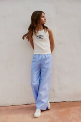 Springfield Pantalón pijamero rayas niña azul