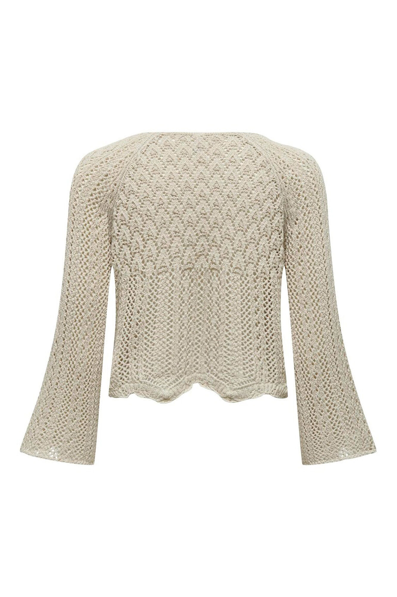 Only Su&eacute;ter de tejido troquelado gris