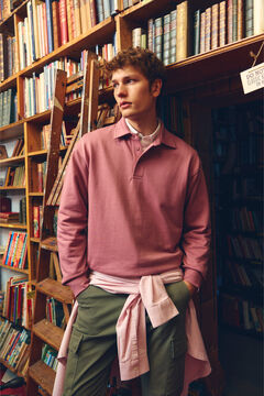 Springfield Sudadera polo rosa