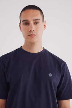 Springfield Playera básica cuello redondo azul