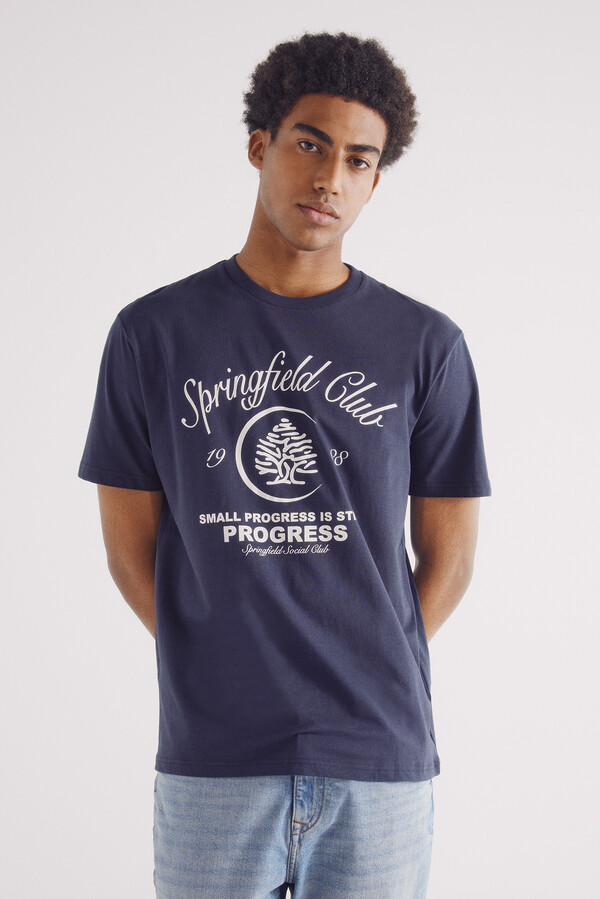 Springfield Playera árbol progress azul