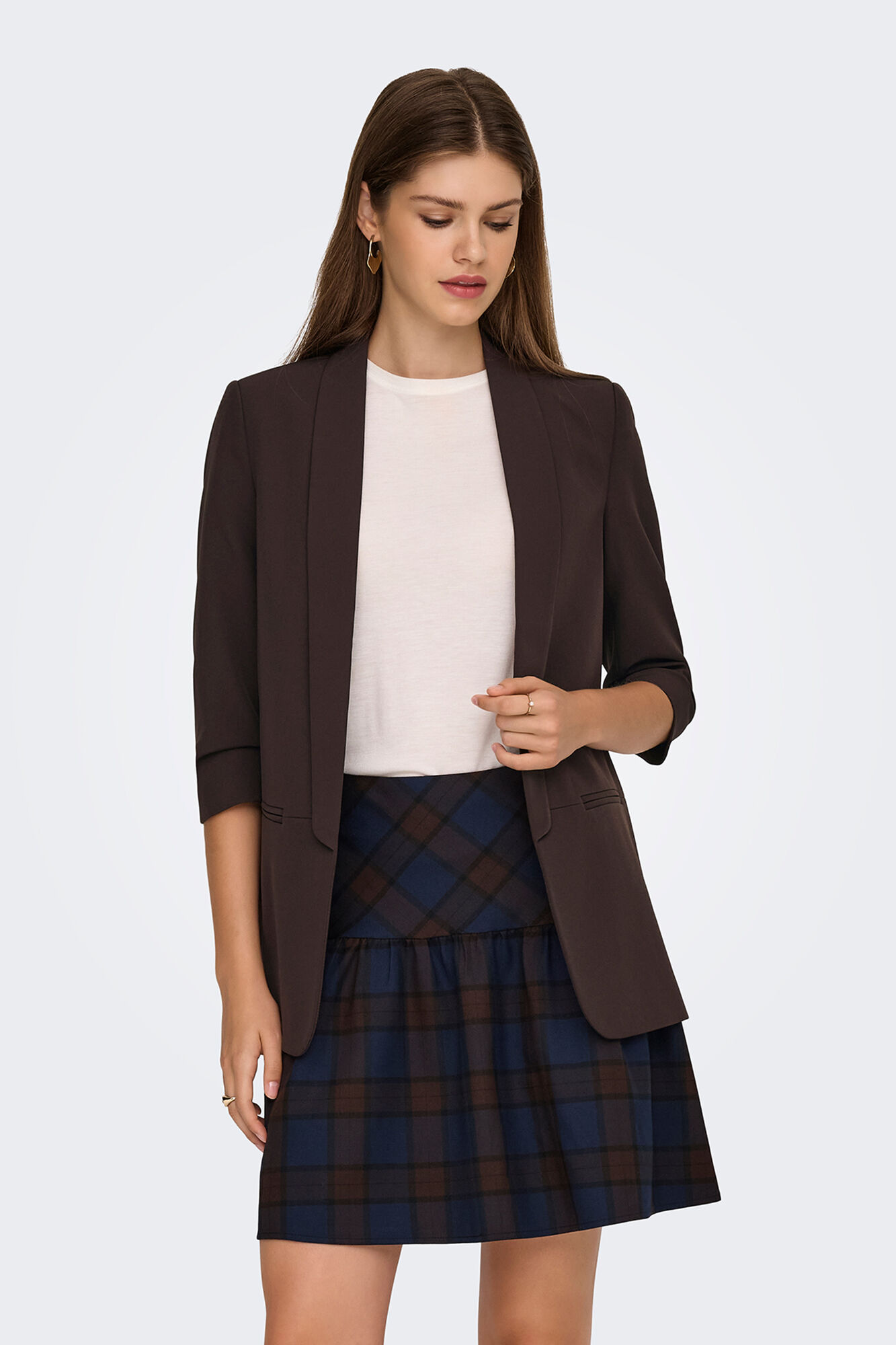 Only Blazer abierta manga remangada