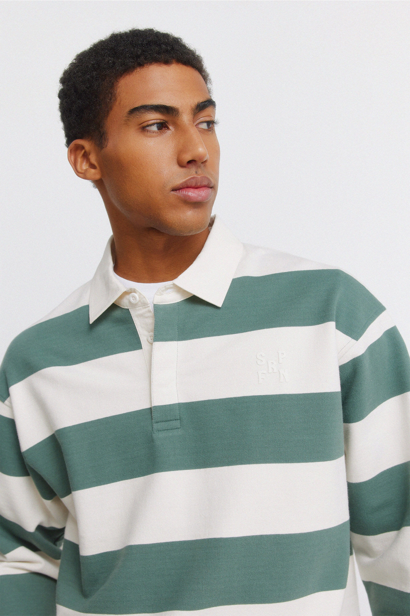 Springfield Polo rugby manga larga a rayas blanco