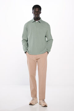 Springfield Pantalón chino microestampado slim fit beige