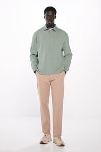 Springfield Pantalón chino microestampado slim fit beige