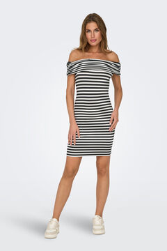 Springfield Vestido corto hombros descubiertos natural