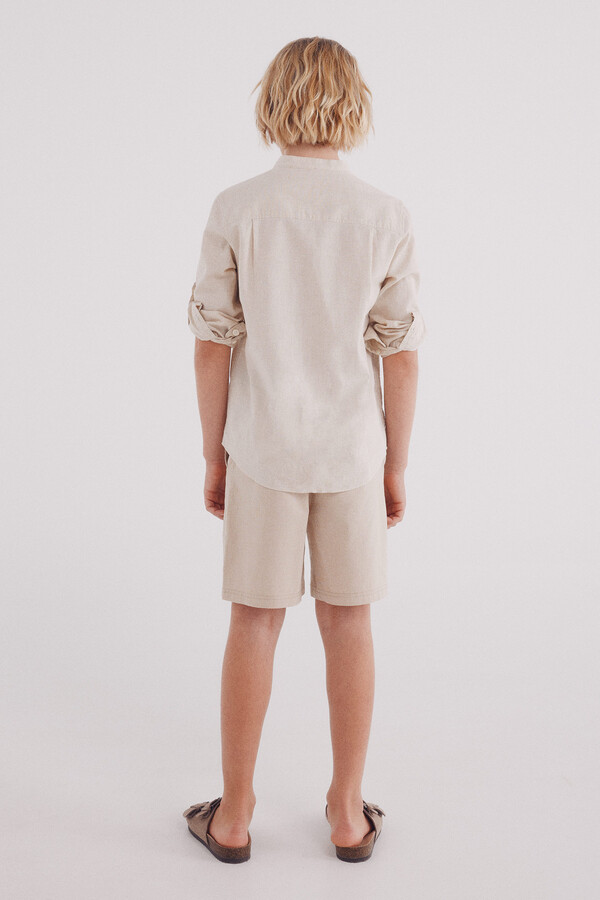 Springfield Kids Bermudas estructura cuadrille niño beige