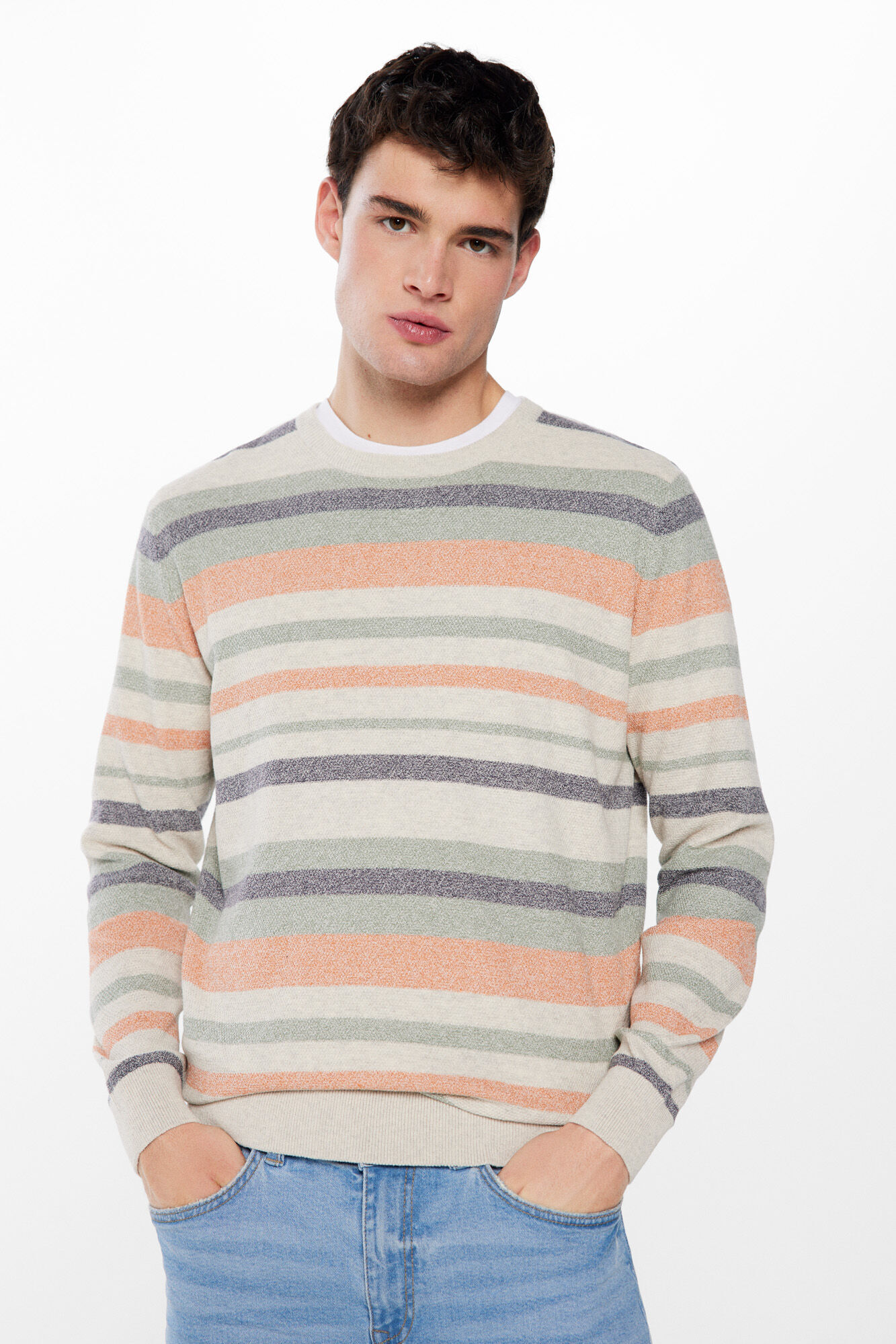 Sueter rayas color fantasia Sueteres y cardigans de hombre Springfield MX