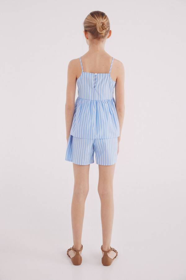 Springfield Kids Shorts rayas niña azul