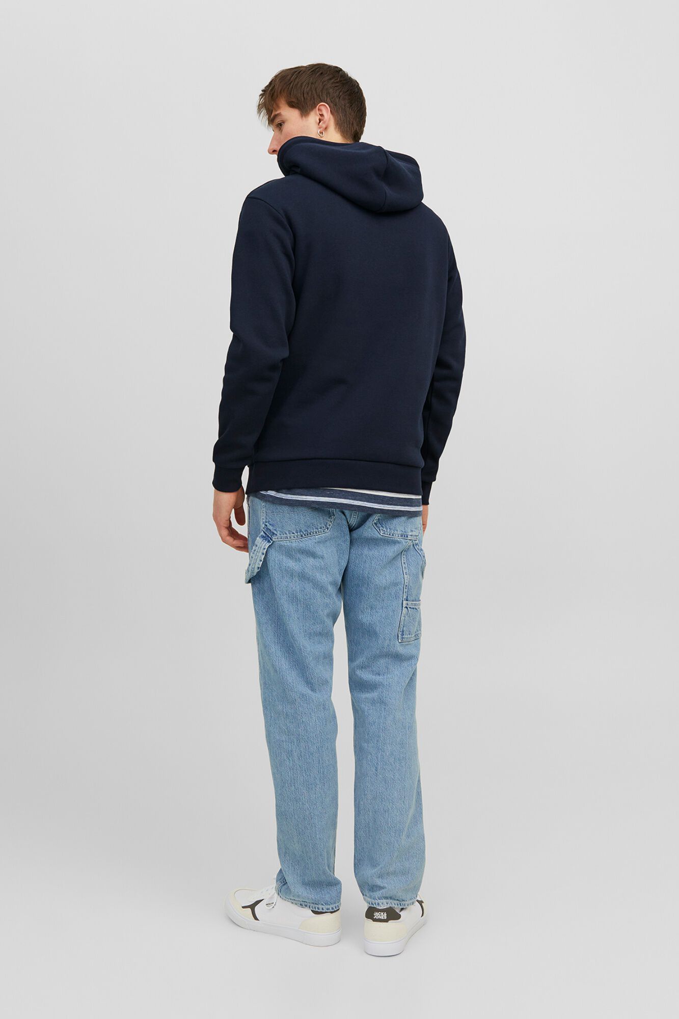 Jack & Jones Sudadera b&aacute;sica con capucha marino
