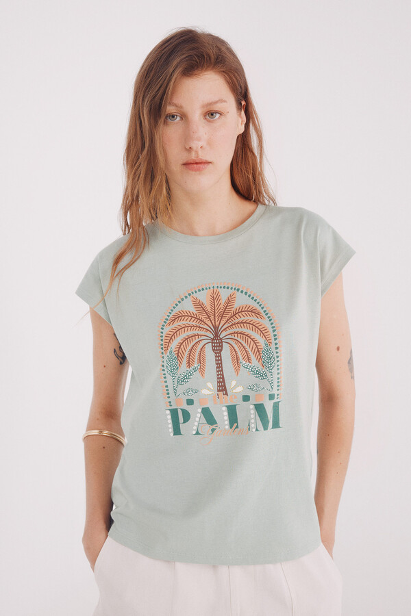 Springfield Playera gráfica  verde