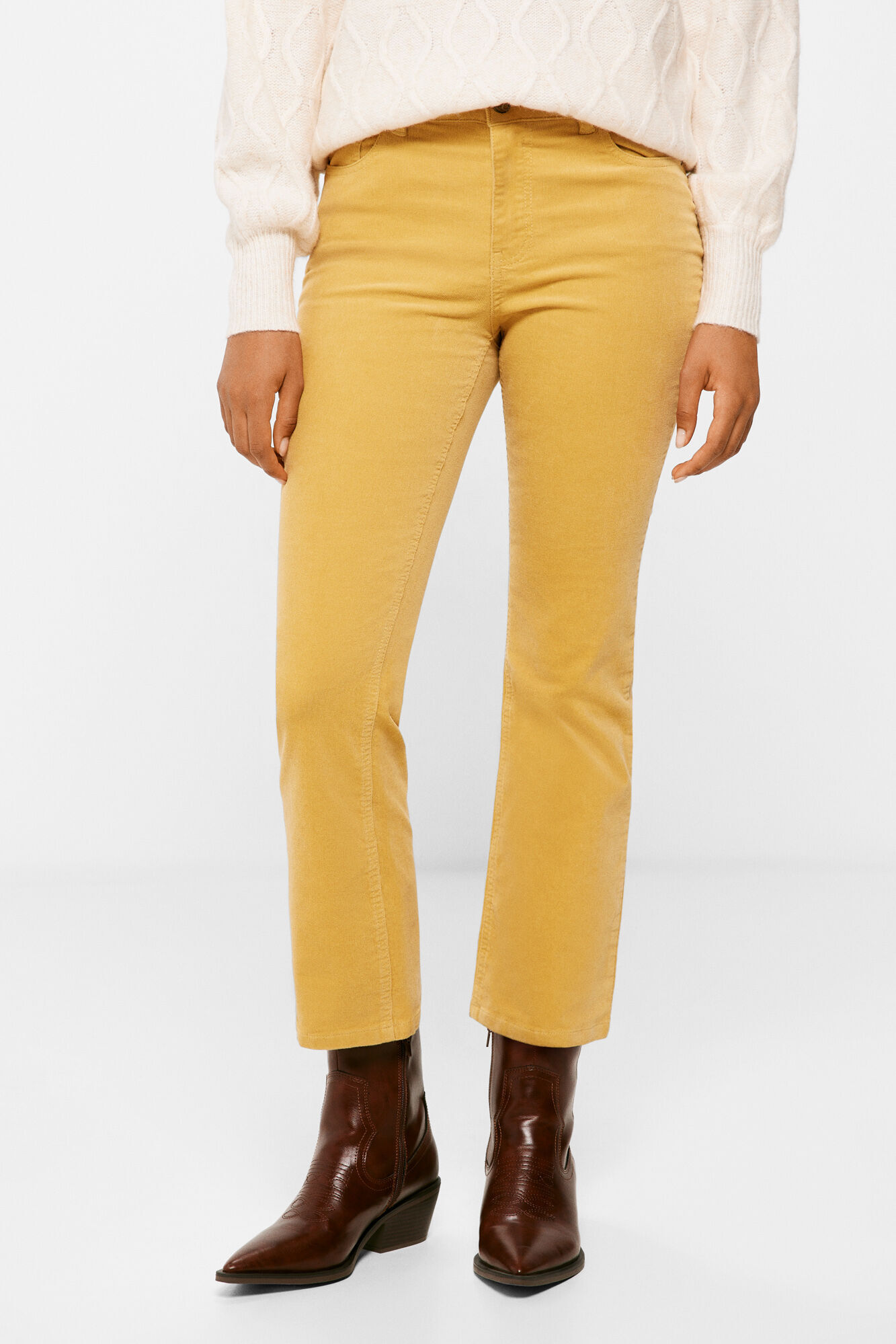 Pantalon pana flare cheap