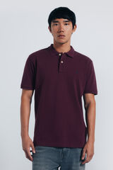 Springfield Polo piqué básico regular fit púrpura