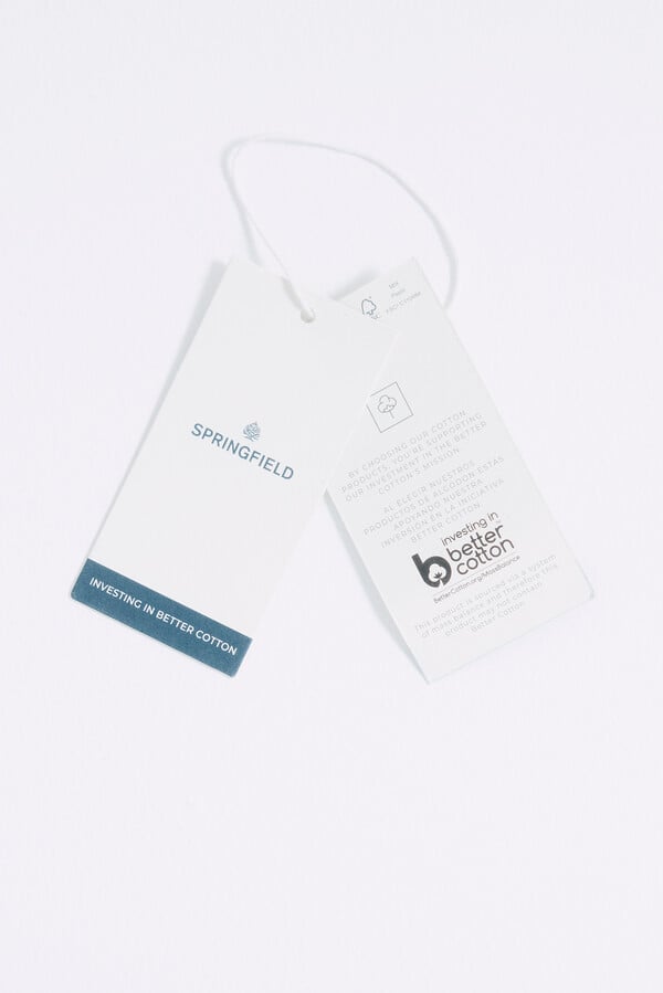 Springfield Pantalón slim fit lavado kaki