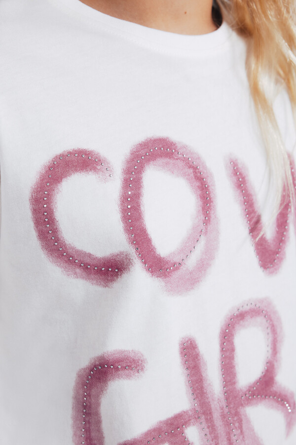 Springfield Kids Playera cowgirl niña marfil