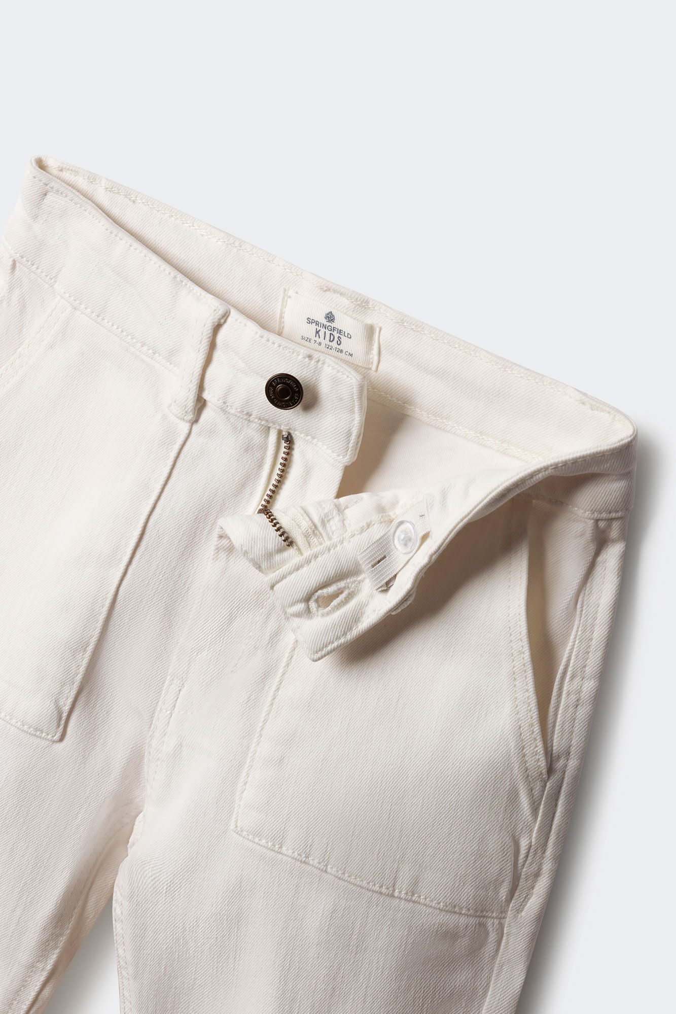 Springfield Kids Pantal&oacute;n cargo ni&ntilde;a blanco